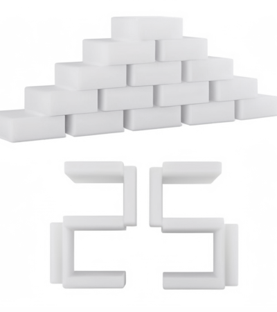 Magic Sponge Erasers, 25 Pack 2X Density Stronger Melamine Sponge Foam Pads, Multi-Functional Household Cleaning Supplies Cleaner for Kitchen, Bathroom, Bathtub, Sink, Wall Cleaner 